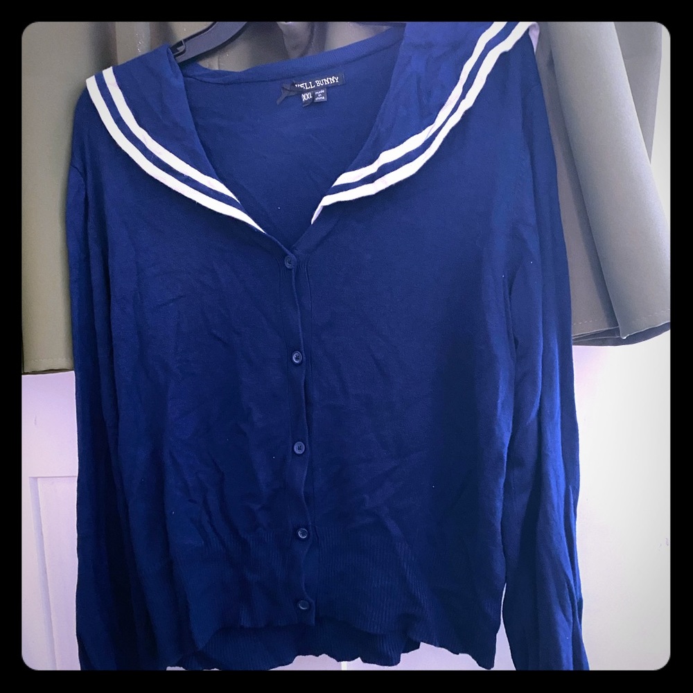 Hell bunny sailor cardigan retro pinup